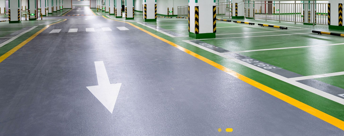 Line painting parking lot
